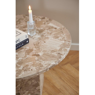 Stolik okrągły marmurowy Actona Naxos 80cm - Elegancki Design