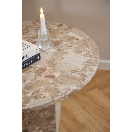 Stolik okrągły marmurowy Actona Naxos 80cm - Elegancki Design
