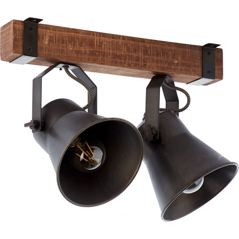 Plafon industrialny Plow II - Brilliant | Czarna stal