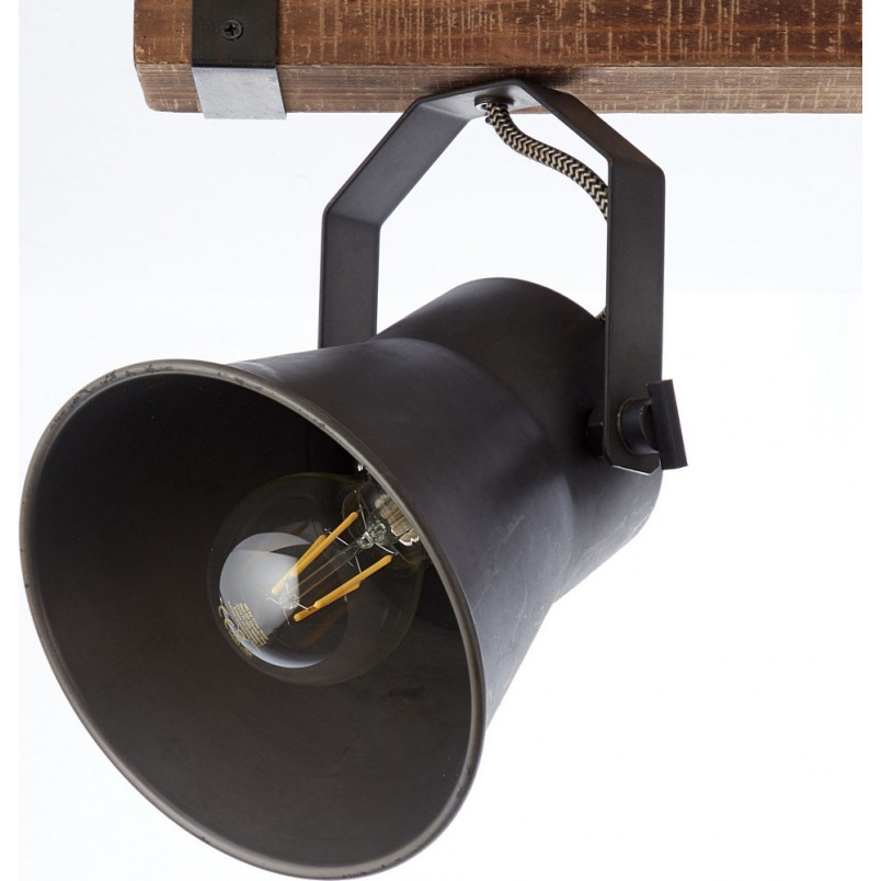 Plafon industrialny Plow II - Brilliant | Czarna stal