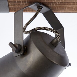 Plafon industrialny Plow II - Brilliant | Czarna stal