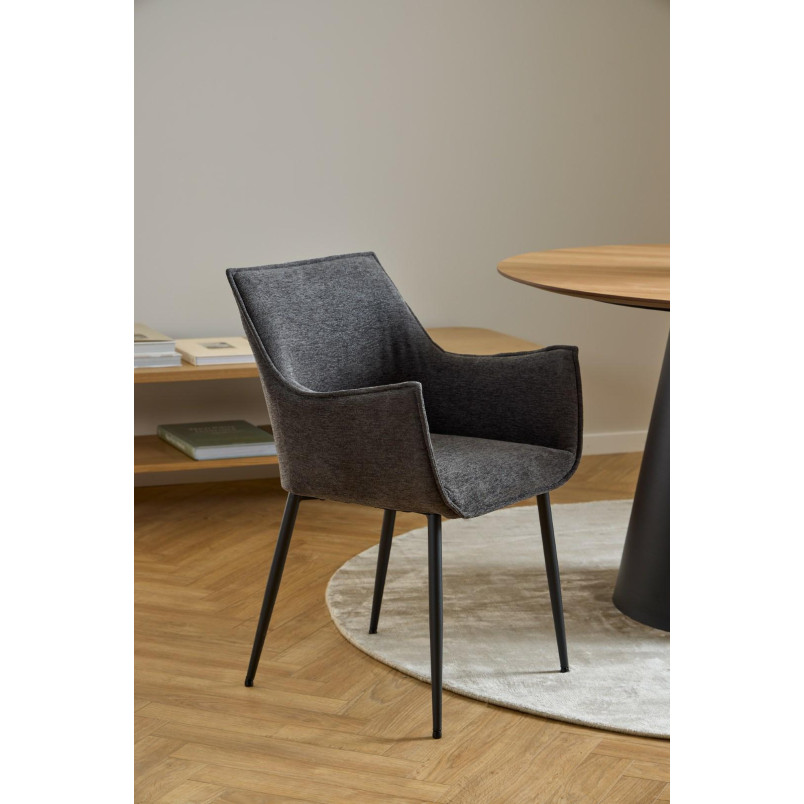 Fotel tapicerowany Bonita szary Actona | Komfortowy design