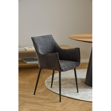 Fotel tapicerowany Bonita szary Actona | Komfortowy design