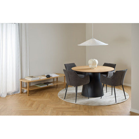 Fotel tapicerowany Bonita szary Actona | Komfortowy design