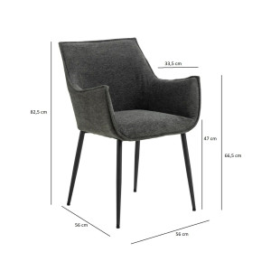 Fotel tapicerowany Bonita szary Actona | Komfortowy design