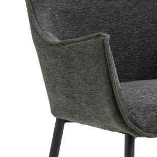 Fotel tapicerowany Bonita szary Actona | Komfortowy design