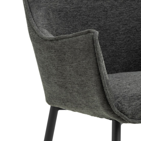 Fotel tapicerowany Bonita szary Actona | Komfortowy design