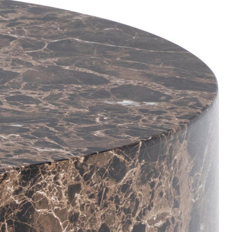 Zestaw stolików kawowych Dice Round Actona - Brązowy marmur