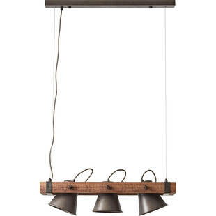 Lampa Wisząca Industrialna Brilliant Plow III | Drewno i Stal
