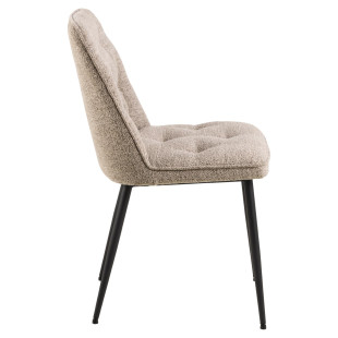 Krzesło pikowane Brooke beżowe Actona - Stylowy design | Sklep z meblami
