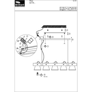 Lampa wisząca industrialna Plow - czarna stal/drewno | Brilliant