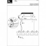 Lampa wisząca industrialna Plow - czarna stal/drewno | Brilliant
