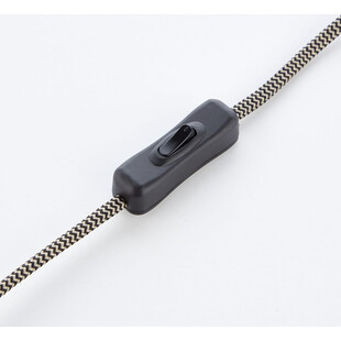 Lampa biurkowa industrialna Plow | Czarna stal / Drewno | Brilliant