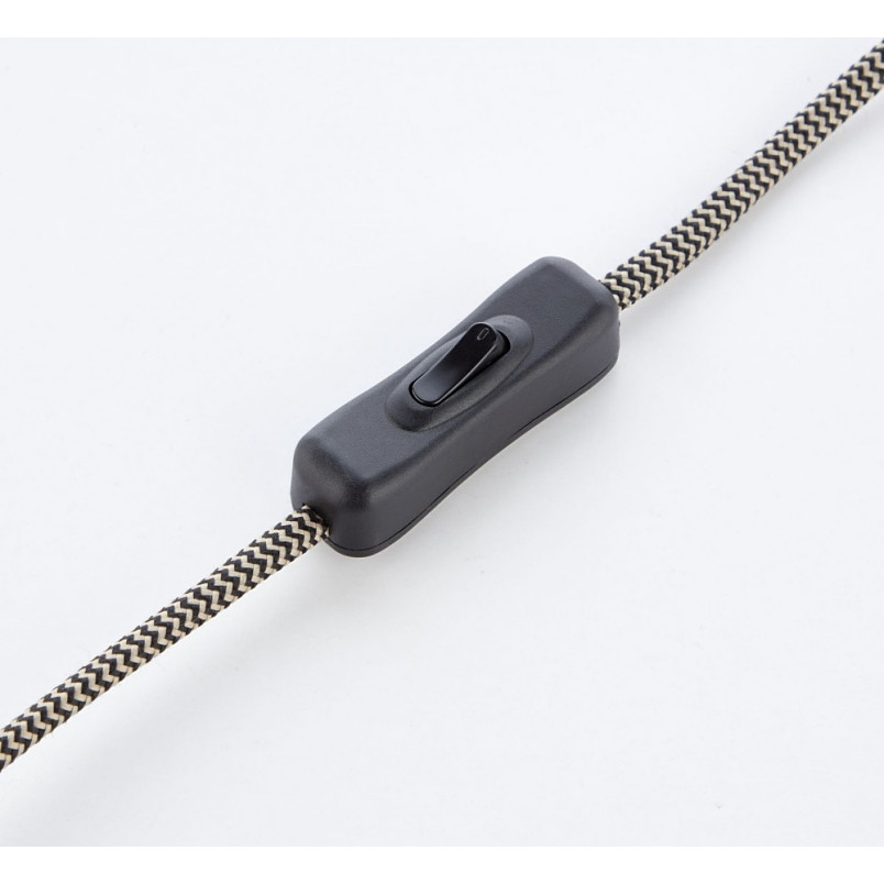 Lampa biurkowa industrialna Plow | Czarna stal / Drewno | Brilliant