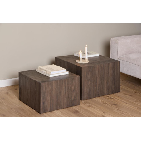 Zestaw stolików kawowych Dice Square Actona | Elegancki design