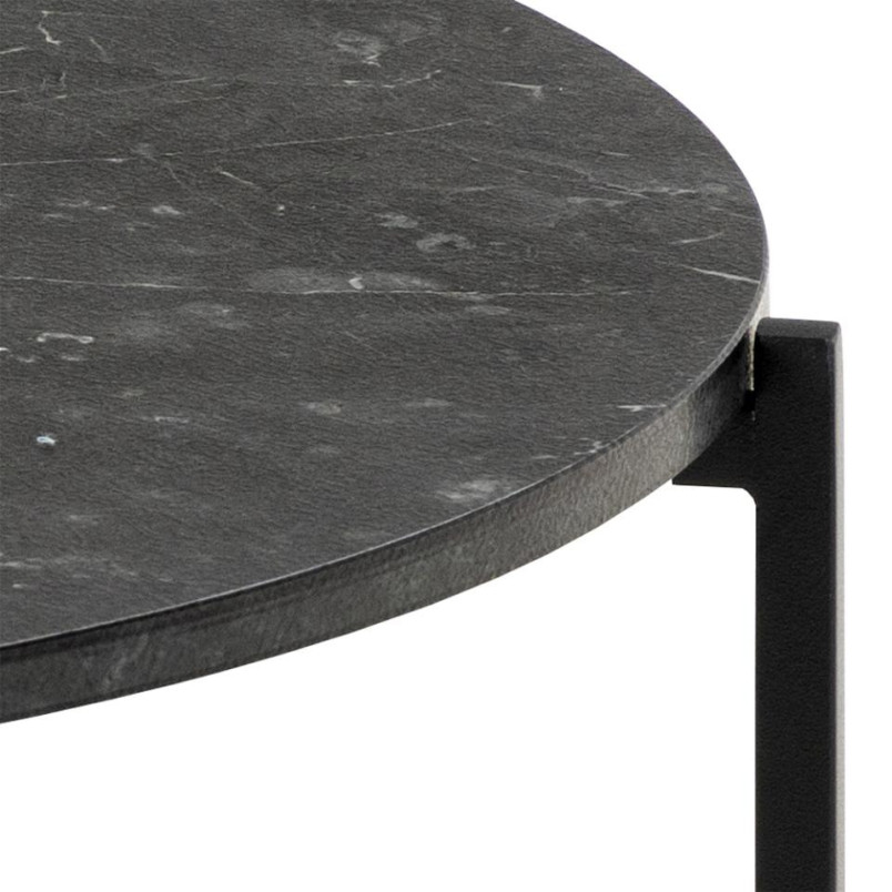 Stolik kawowy Actona Lamoine | Czarny marmur, 70cm | Kup online