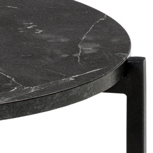 Stolik boczny Actona Lamoine | Czarny marmur, 40cm