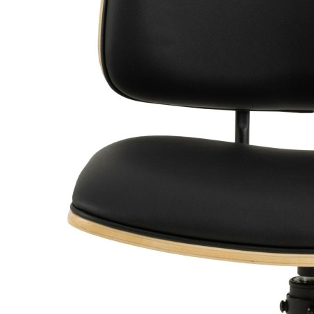 Krzesło obrotowe Owen Actona - Eko skóra, Czarny | Komfort i styl