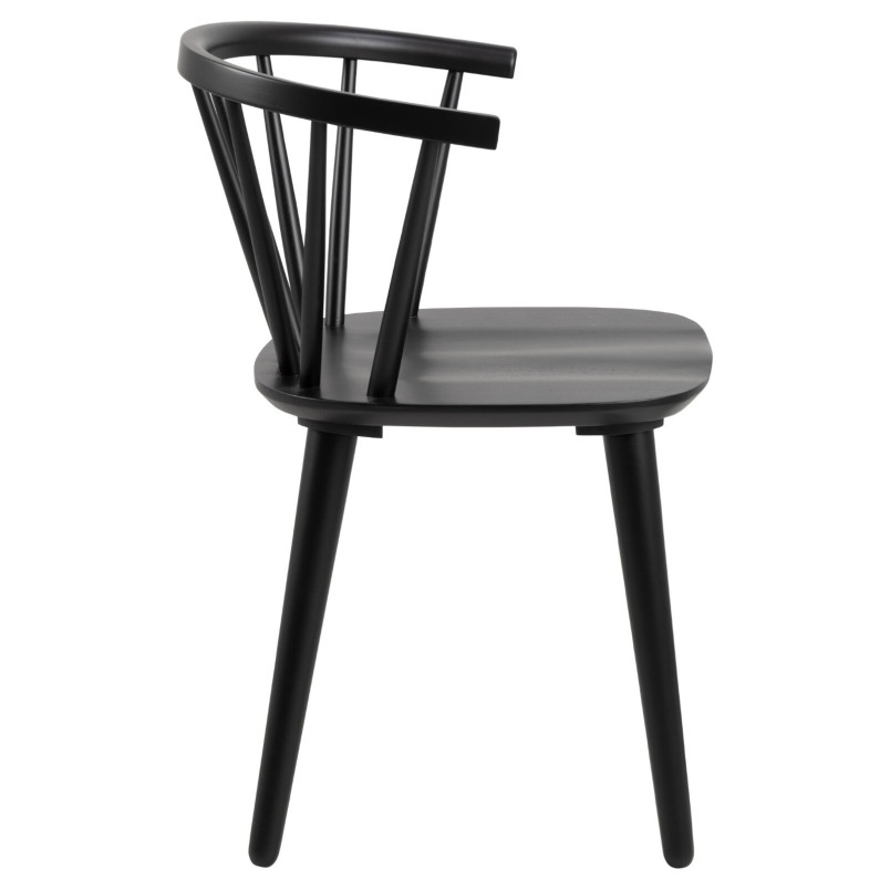 Krzesło drewniane Actona Ida czarne | Elegancki design