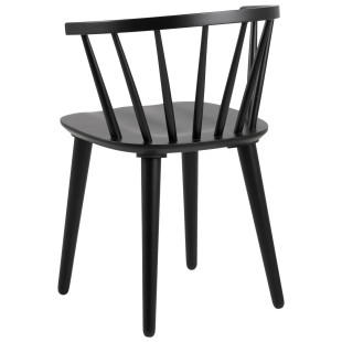 Krzesło drewniane Actona Ida czarne | Elegancki design