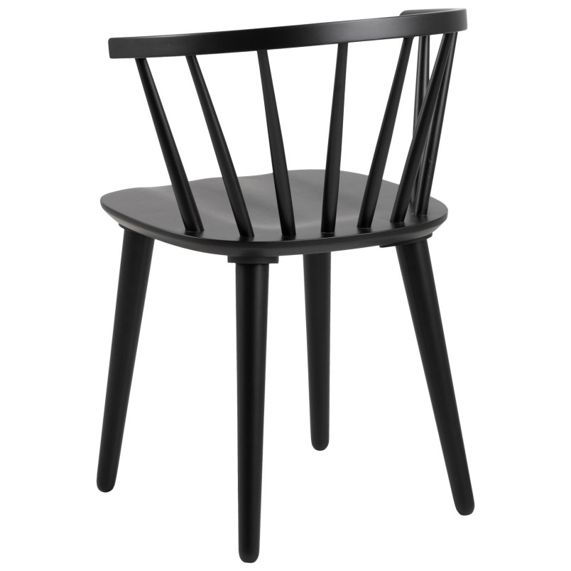 Krzesło drewniane Actona Ida czarne | Elegancki design