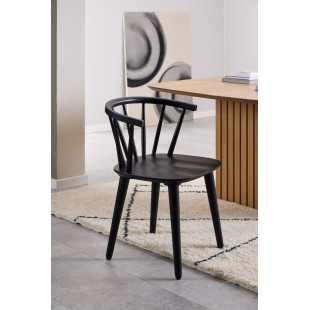 Krzesło drewniane Actona Ida czarne | Elegancki design