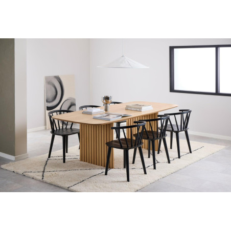 Krzesło drewniane Actona Ida czarne | Elegancki design