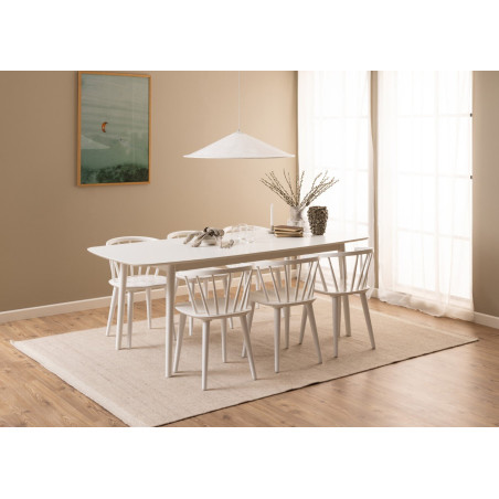 Krzesło drewniane "Patyczak" Ida białe Actona - Stylowy design