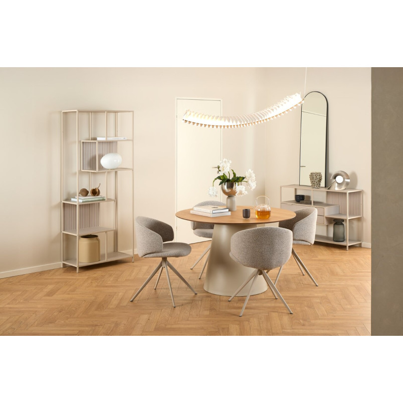 Krzesło Ella Actona: Beżowe, obrotowe, design Monza 60