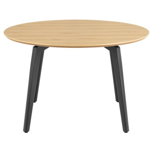Stół okrągły Actona Cadiz | Dąb/Czarny | 120cm