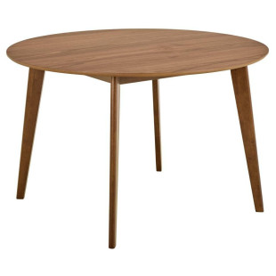 Stół okrągły Roxby Actona | Fornirowany, 105cm, Orzech