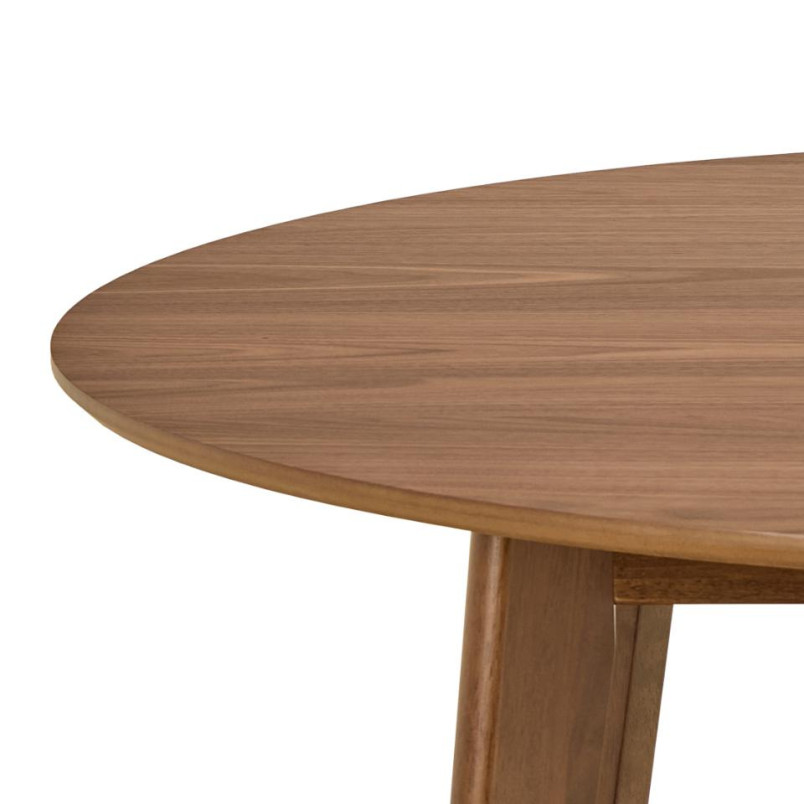 Stół okrągły Roxby Actona | Fornirowany, 105cm, Orzech