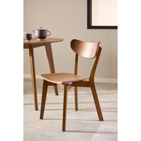 Stół okrągły Roxby Actona | Fornirowany, 105cm, Orzech
