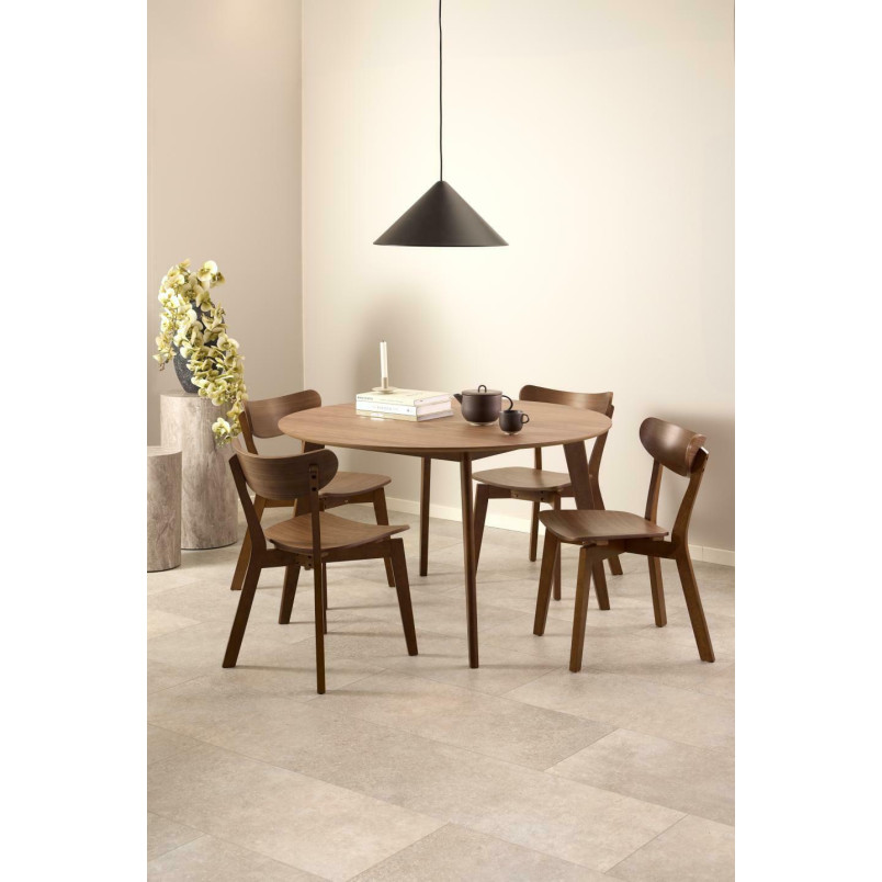 Stół okrągły Roxby Actona | Fornirowany, 120cm, Orzech