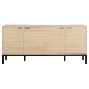 Komoda Actona Kensington | 180x80cm | Dąb Bielony/Czarny