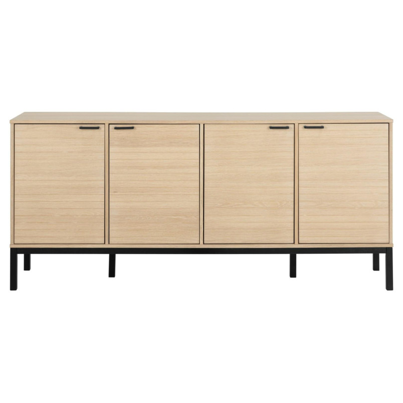 Komoda Actona Kensington | 180x80cm | Dąb Bielony/Czarny