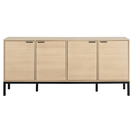 Komoda Actona Kensington | 180x80cm | Dąb Bielony/Czarny