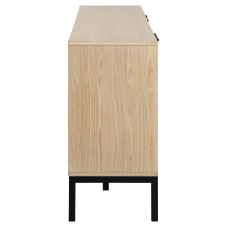 Komoda Actona Kensington | 180x80cm | Dąb Bielony/Czarny