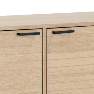 Komoda Actona Kensington | 180x80cm | Dąb Bielony/Czarny
