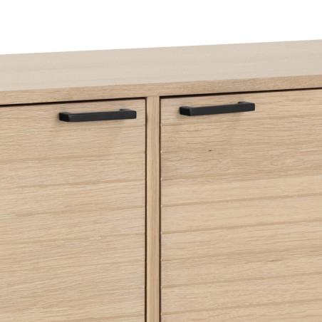 Komoda Actona Kensington | 180x80cm | Dąb Bielony/Czarny