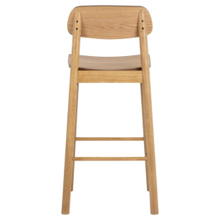 Krzesło barowe Barlow Actona | Drewno dąb, H74,2cm