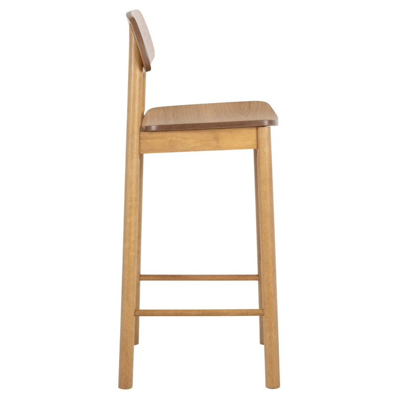 Krzesło barowe Barlow Actona | Drewno dąb, H74,2cm