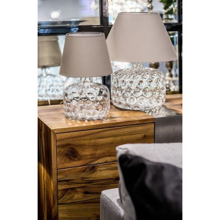 Lampa stołowa szklana Paris szara - 4Concepts | Elegancki design