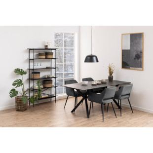 Krzesło Actona Ranja - Elegancki design | Szare, z podłokietnikami