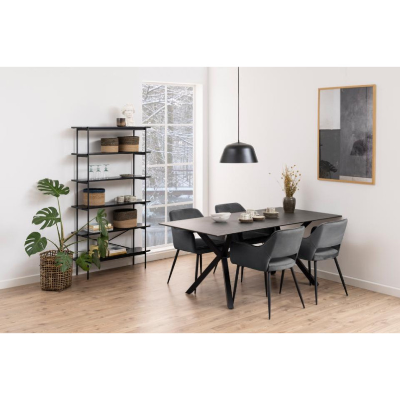Krzesło Actona Ranja - Elegancki design | Szare, z podłokietnikami