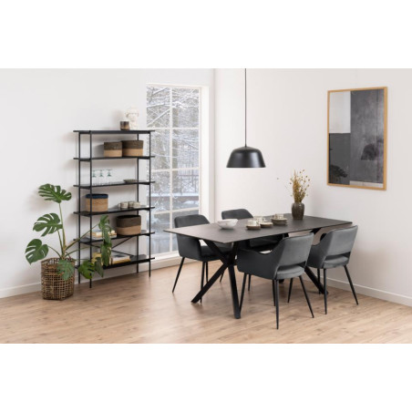 Krzesło Actona Ranja - Elegancki design | Szare, z podłokietnikami