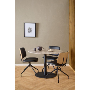 Krzesło obrotowe Owen Actona - Eko skóra, Czarny | Komfort i styl