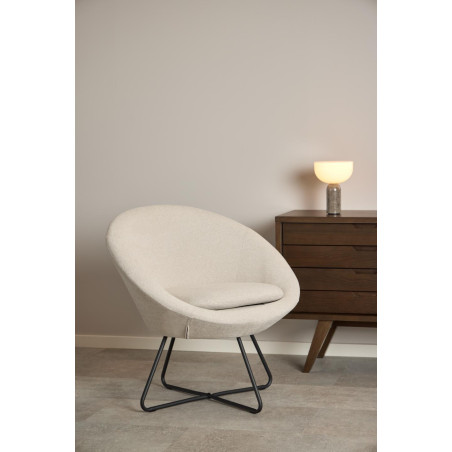 Fotel Center beżowy Actona - Stylowy design | Sklep meblowy