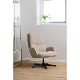 Fotel obrotowy Actona Bosley beżowy | Skandynawski design