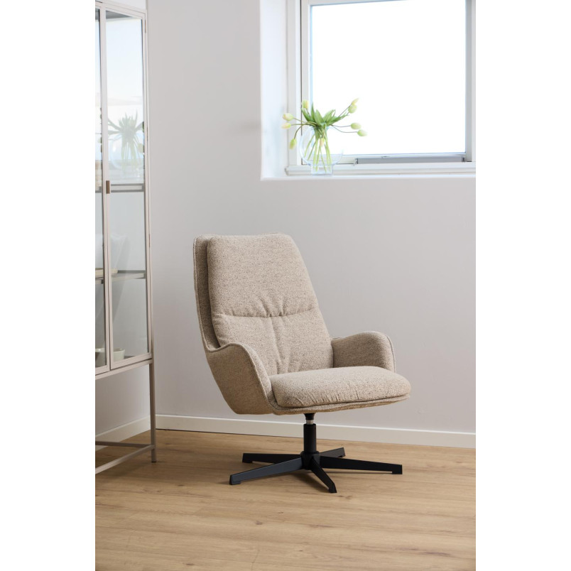 Fotel obrotowy Actona Bosley beżowy | Skandynawski design